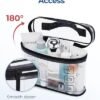 BAGSMART TSA Approved Toiletry Bag, 2 Pack Clear Makeup Cosmetic Bag Organizer, Quart Size Travel Bag for Toiletries, Carry-on Travel Accessories Essentials, Black-2pcs