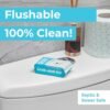 Impossibly Compact Travel Flushable Wipes with Natural Extracts - Skin-Friendly Travel Essentials, Hypoallergenic & Unscented Travel Size Wipes for Adults, Kids & Baby Care - 8 Pack Total 48 Wipes