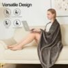 41VF32T6auL._AC_.jpg Travel Blanket Pillow, Premium 2 in 1 Flannel Airplane Blanket Compact for Travel,Office, Home,Travel Essentials Accessories for Plane and Car,Compact Office Blanket (Gray)