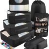 41VOnjJIE5L._AC_.jpg Veken 10 Set/8 Set Packing Cubes for Travel Essentials, Suitcase Organizer Bags in 4 Sizes, Carry-On Luggage Accessories with Large Laundry & Toiletry Bag, Must-Have for Airplane, Road Trip & Camping