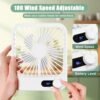 41WeWtoZvdL._AC_.jpg Travel Fan for Sleeping, 6.8" Small Portable Fan Rechargeable Battery Powered, 100 Speeds Personal Mini Desk Fan for Office Bedroom, Cruise Ship Beach Vocation Travel Essentials, White