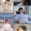 MZOO Sleep Eye Mask for Side Sleeper Men Women, Zero Eye Pressure 3D Sleeping Mask, Light Blocking Patented Design Night Blindfold, Soft Eye Shade Cover for Travel, Black