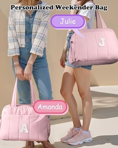 41ZSIJjcpAL._AC_.jpg Duffle Bag for Travel, Weekender Bags for Women,Initial Overnight Bag with Wet Pocket,Lightweight Travel Bags Personalized Gym Tote with Makeup Pouch