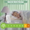41aDJO7LSML._AC_.jpg Travel Fan for Sleeping, 6.8" Small Portable Fan Rechargeable Battery Powered, 100 Speeds Personal Mini Desk Fan for Office Bedroom, Cruise Ship Beach Vocation Travel Essentials, White