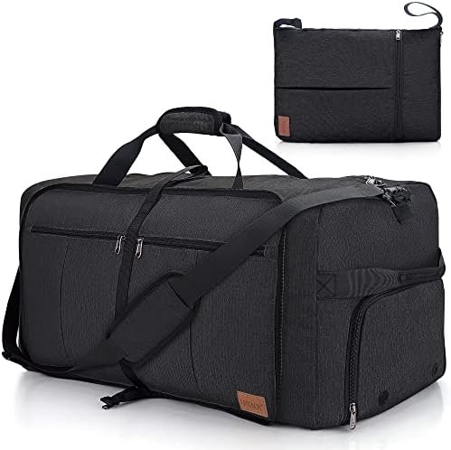 41aUEkHZ-qL._AC_.jpg 120L Foldable Collapsible Waterproof Travel Duffel Bag for Men and Women with Shoe Compartment