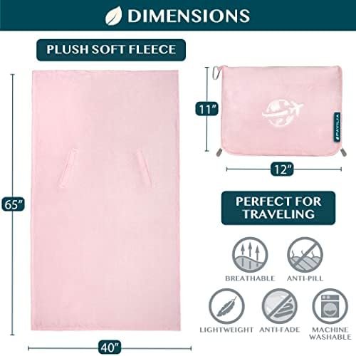 41dZBdmeIHL._AC_.jpg PAVILIA Travel Blanket and Pillow, Arms Opening Airplane Blankets for Adults, Compact Plane Blanket with Arm Hole 2-in-1 Bag for Flight Car Camping Fit in Luggage Backpack Traveler Gift, Pink