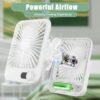 41gNx8ZTyjL._AC_.jpg Travel Fan for Sleeping, 6.8" Small Portable Fan Rechargeable Battery Powered, 100 Speeds Personal Mini Desk Fan for Office Bedroom, Cruise Ship Beach Vocation Travel Essentials, White