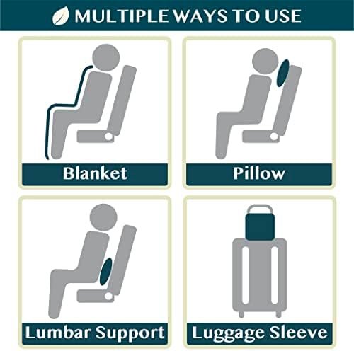 41gWA9dQCBL._AC_.jpg PAVILIA Travel Blanket Pillow in Soft Bag with Pockets, Airplane Blanket Set, Plane Blanket Compact Packable, Flight Essentials Car Pillow, Travelers Accessories Gifts, Luggage Strap, Dusty Light Blue