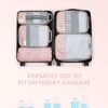 BAGSMART 6 Set Compression Packing Cubes - Lightweight Travel Essentials, Durable Luggage Organizer