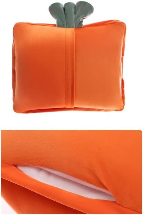 41jYLyxkFfL._AC_.jpg Rikyo 15" Stuffed Fruit Travel Blanket and Pillow Set,3 in 1 Plush Stuffed Hugging Pillow with Warming Hands Pillow Blanket for Kids Gift Travel Airplane Train Bed Office Nap (Pink - Strawberry)