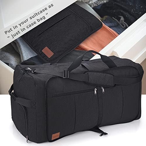 41klc50S07L._AC_.jpg 120L Foldable Collapsible Waterproof Travel Duffel Bag for Men and Women with Shoe Compartment