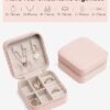 41l56LAMHL._AC_.jpg Vlando Travel Jewelry Case - Teacher Appreciation Gifts - Small Jewelry Travel Organizer Box Travel Essentials Christmas Gift for Women Girl - Pink