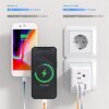 2 Pack European Travel Plug Adapter, One Beat International Power Adapter with 3 Outlets 3 USB Ports(1 USB C), Type C Plug Adaptor for US to Europe Italy Spain France Germany Iceland Travel Essentials