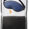 Lewis N. Clark Ultimate Comfort Set + Portable Travel Kit for Airplane, Includes Inflatable Pillow + Zippered Carrying Case, Cozy Fleece Blanket, Eye Mask for Sleeping & Foam Ear Plugs, Black