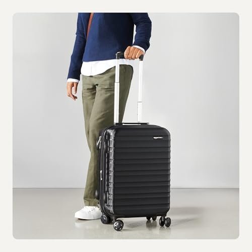41oRLOYgNcL._AC_.jpg Amazon Basics 21" Hardside Carry-On Luggage, Hardshell Suitcase With Wheels, Expandable For Up to 25% More Space, With Scratch-Resistant Surface, Four Multi-directional Wheels, Black