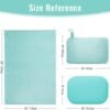 41oRQLeaFxL._AC_.jpg Travel Pillow Blanket Set-3 in 1 Travel Pillow Memory Foam, Soft Travel Blanket Airplane Compact with Bag, Inner Pillowcase, Hand Luggage Belts and Backpack Clip, for Plane Car, Blue Green