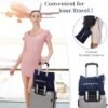 41oRnBjFwPL._AC_.jpg Travel Pillow and Blanket Set Travel Blanket Airplane Compact with Bag Travel Blanket Airplane Travel Essentials Car Blankets for Adults (Navy Blue)