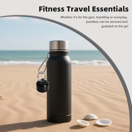 Ring Holder Keychain, Jewelry Organizer & Storage, Portable Waterproof Case with Protective Sponge, Ideal Gym & Travel Accessory (Blue)