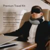 41sGaUwoCL._AC_.jpg Travel Neck Pillows for Airplanes, Sleeping Essentials for Long haul Flights, 360° Head Support, Car and Airplane Kit with 3D Contoured Eye Mask, Earplugs and Luxury Mesh Bag (Adult, Grey)