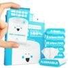 Impossibly Compact Travel Flushable Wipes with Natural Extracts - Skin-Friendly Travel Essentials, Hypoallergenic & Unscented Travel Size Wipes for Adults, Kids & Baby Care - 8 Pack Total 48 Wipes