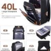 Luggage Sets 3 Piece, Carry On Luggage 20In With Spinner Wheels,PC Hardside Suitcase Set with TSA Lock,Durable Carry On Suitcase With Travel Backpack for Men (Black, 3 piece set (20inch))