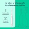 41uLeLEt5DL._AC_.jpg Quip Metal Sonic Toothbrush, Electric Toothbrush for Adults –Time Travel & Soft Bristles with Travel Case & Replaceable Brush Head -3-Month Battery Life - Moonrise Champagne