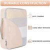 41vBoJYlCDL._AC_.jpg 10 Set/8 Set Packing Cubes for Travel, Gifts for Women Mom,Anti-Tearing Suitcase Organizer for Luggage with Shoe & Hanging Toiletry Bag,OlarHike Vacation Essentials & Accessories for Cruise Ship,Cream