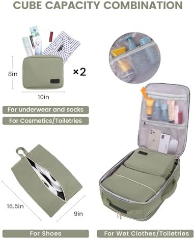 41vi4Y-YJ3L._AC_.jpg LOVEVOOK 40L Travel Backpack for Women & Men, Airline Approved Carry On Luggage with 3 Packing Cubes, TSA Overnight Bags, Waterproof Personal Item Bag, Weekender Essentials Backpacks fits 17" Laptop