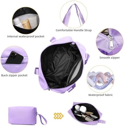 41vniPGxMWL._AC_.jpg LARVENDER Luggage Sets 3 Piece with Duffel Bag Hardside PP Carry On Suitcase with 360° Spinner Wheels TSA Lock Luggage Sets for Women, Lavender