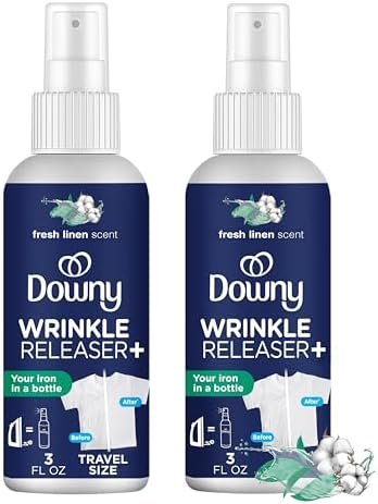 41vsJ3D3PeL._AC_.jpg Downy Wrinkle Releaser Spray All In One Wrinkle Release Spray Travel Size, Odor Eliminator, Static Remover Fabric Refresher & Ironing Aid for Clothes 3 Fl Oz (Pack of 2), Crisp Linen Scent