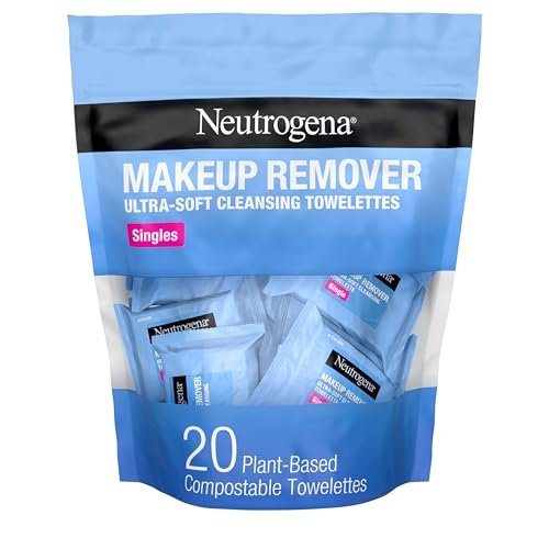 41vw0fFYPnL.jpg Neutrogena Makeup Remover Wipes Singles, Individually Wrapped Face Wipes, Daily Facial Cleanser Towelettes, Gently Removes Oil & Makeup, Alcohol-Free Makeup Wipes, 20 ct