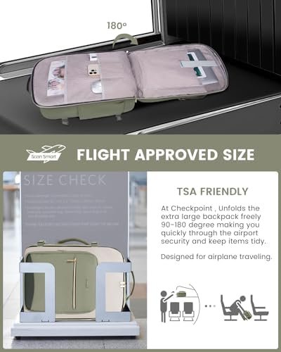 41w1K4oCw7L._AC_.jpg LOVEVOOK 40L Travel Backpack for Women & Men, Airline Approved Carry On Luggage with 3 Packing Cubes, TSA Overnight Bags, Waterproof Personal Item Bag, Weekender Essentials Backpacks fits 17" Laptop