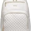 Wotony 17inch large capacity Laptop Backpack Purse for Women, 17inch Work Travel Computer Bags (beige, 17Inch)