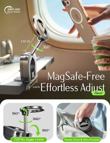 41yARtAtL._AC_.jpg LISEN Airplane for iPhone Holder Stand for Desk Travel Europe Vacation Essentials Long Flight Mini Travels Essentials Kids Women for MagSafe Travel Accessories Cruise Essentials Phone Camera Mounts