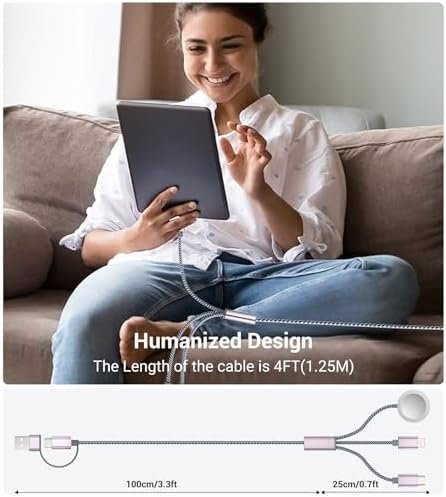 41ycU5oXXXL._AC_.jpg Temdan for Travel Essentials,3 in 2 USB C Cable for Apple Watch Charger/iPhone 16 Charger/Lightning,Multi Charging Cable Cord,Vacation Camping Essentials,Portable Designed for iWatch &iPhone 16-12-4FT