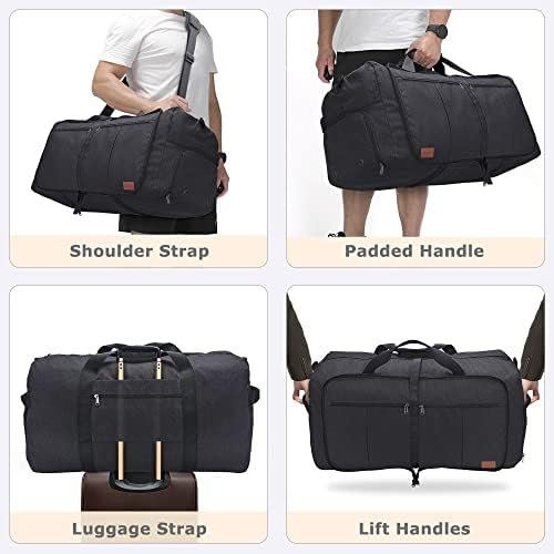 41ygMERq-OL._AC_.jpg 120L Foldable Collapsible Waterproof Travel Duffel Bag for Men and Women with Shoe Compartment