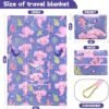 51eVlG9PL._AC_.jpg Axolotl Blanket for Airplane Travel - Glow in The Dark Kids Travel Blanket Pillow Set for Plane, Car - Axolotl Gifts Toys for Girls, Small Soft Purple Fleece Throw for Teens Girls 40" x 60"