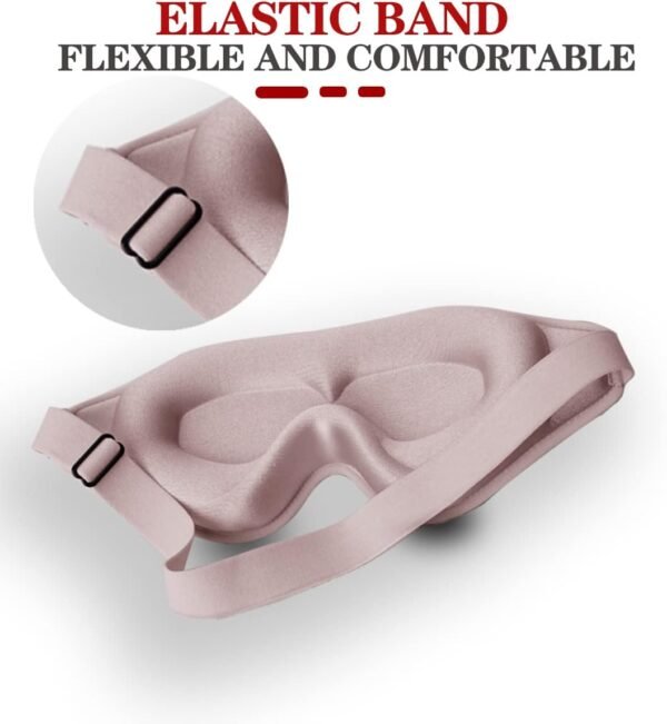 51smgsgPIL._AC_SL1200_.jpg Sleep Mask, 3D Deep Contoured Eye Covers for Sleeping, 99% Block Out Light Eye Mask,Zero Pressure Cup Blindfold for Men Women, with Adjustable Strap for Sleeping, Yoga, Traveling (Pink)