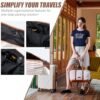 511lS6mnxEL._AC_.jpg Luggage Sets 5 Piece, Suitcases With Wheels, Lightweight Travel Luggage Set With TSA Lock, ABS Hardshell Carry On Suitcase Set, Black