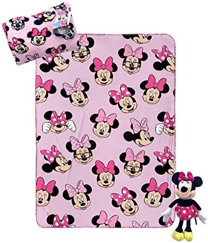 512bbkUq2jL._AC_.jpg Jay Franco Disney Minnie Mouse Travel Set - 3 Piece Kids Travel Set Includes Blanket, Pillow, & Plush