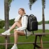 Wotony 17inch large capacity Laptop Backpack Purse for Women, 17inch Work Travel Computer Bags (beige, 17Inch)