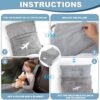 5162xwa7roL._AC_.jpg Travel Blanket Airplane Compact with Bag, Travel Essentials 3 in 1 Packable Airplane Blanket, Travel Pillow and Blanket Set, Inflatable Pillow, Luggage Sleeve & Backpack Clip (Light Grey)