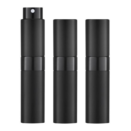 516Gq5wBFlL._SL1500_.jpg LISAPACK 8ML Atomizer Perfume Spray Bottle for Travel (3 PCS) Empty Cologne Dispenser, Portable Sprayer (Black)