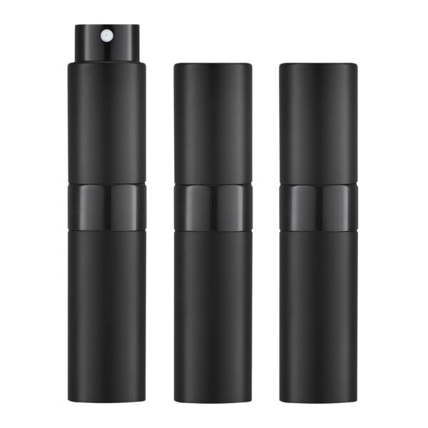 516Gq5wBFlL._SL1500_.jpg LISAPACK 8ML Atomizer Perfume Spray Bottle for Travel (3 PCS) Empty Cologne Dispenser, Portable Sprayer (Black)