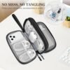 516kwVzwF1L._AC_.jpg FYY Travel Cable Organizer Pouch Electronic Accessories Carry Case Portable Waterproof Double Layers All-in-One Storage Bag for Cord, Charger, Phone, Earphone Black