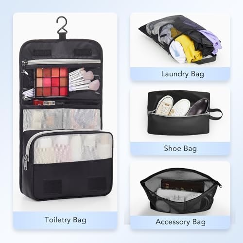 518VMiIXxdL._AC_.jpg 10 Set Compression Packing Cubes for Travel Essentials,Compressible Expandable Packing Cubes for Suitcase,OlarHike Luggage Organizer Bags for Travel,Handy Helper for Organizing Clothes(Black)