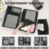 518h8bFQXFL._AC_.jpg BAGAIL 4 Set/6 Set/8 Set Compression Packing Cubes Travel Accessories Expandable Packing Organizers (Half Mesh, 6-Black)