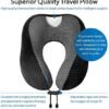 51AF0xgk36L._AC_.jpg Travel Blanket Luxury Travel Set - Ergonomic Airplane Neck Pillow 100% Pure Memory Foam and Super Soft Fleece Blanket - Premium 3D Sleep Mask & Earplugs - Ultimate 4-in-1 Traveling Kit Black