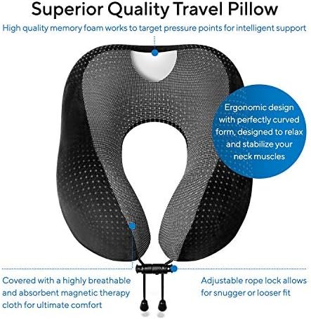 51AF0xgk36L._AC_.jpg Travel Blanket Luxury Travel Set - Ergonomic Airplane Neck Pillow 100% Pure Memory Foam and Super Soft Fleece Blanket - Premium 3D Sleep Mask & Earplugs - Ultimate 4-in-1 Traveling Kit Black