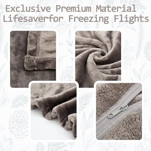 51AktRfvvAL._AC_.jpg Travel Blanket Pillow, Premium 2 in 1 Flannel Airplane Blanket Compact for Travel,Office, Home,Travel Essentials Accessories for Plane and Car,Compact Office Blanket (Gray)